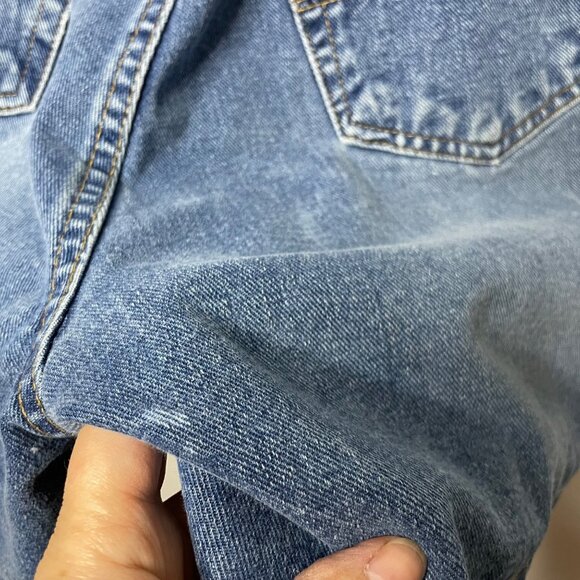 Vintage 90’s Express Bleus High Rise Button Fly Blue Denim Shorts Womens Size 29 - Picture 6 of 7
